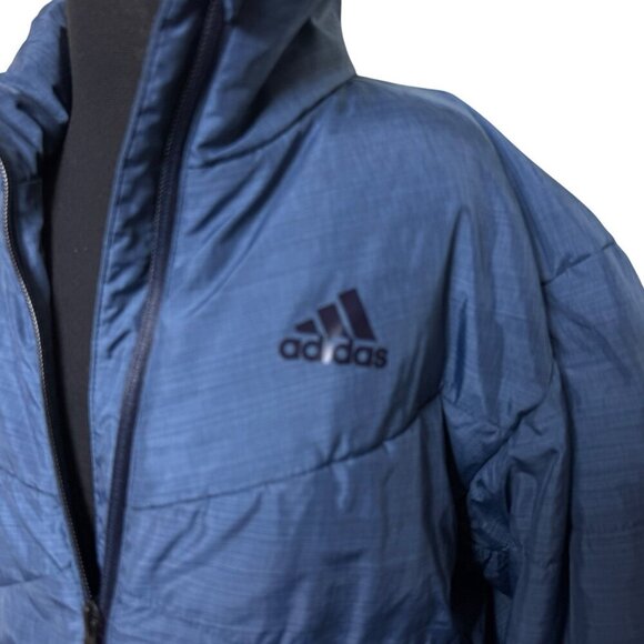 NEW Adidas BSC Performance Insulated Jacket Blue CZ0617 Men’s Size Small - Picture 7 of 16